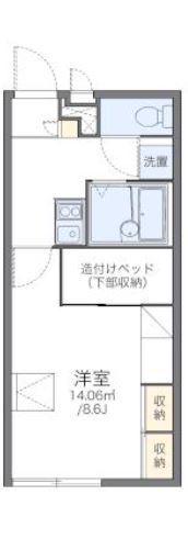 レオパレス今宿(1K/1階)の間取り写真