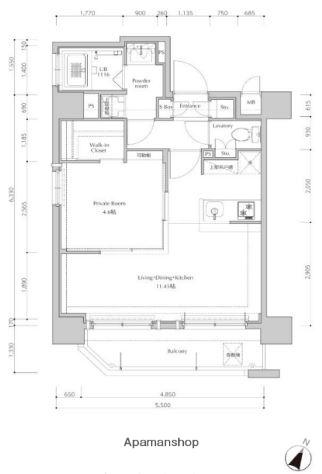ネストピア薬院東(1LDK/7階)の間取り写真