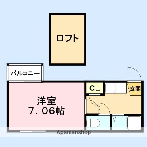 サンコート城西(ワンルーム/1階)の間取り写真