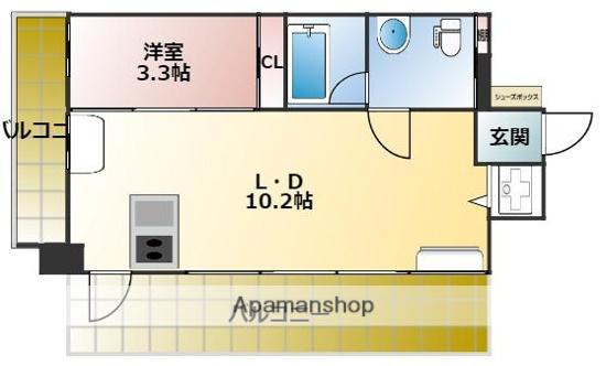 西新テングッドシティ SAVOY(1LDK/10階)の間取り写真