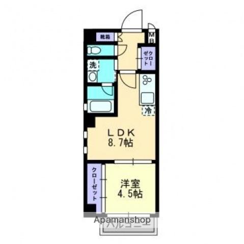 ヴィラージュ天神南弐番館(1LDK/5階)の間取り写真