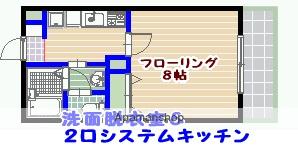 グレースパーク(1K/4階)の間取り写真