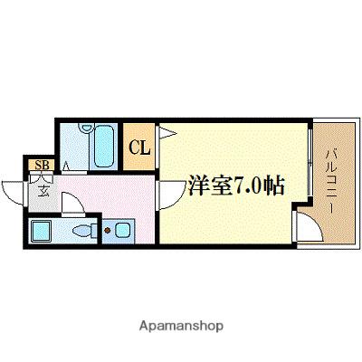 エステートモア天神DUO(1K/4階)の間取り写真