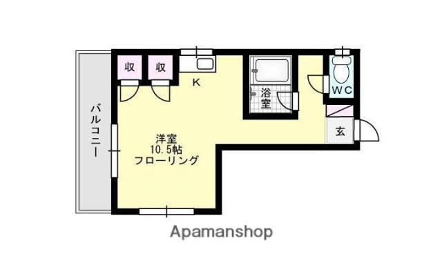 サニーハイム田島(ワンルーム/1階)の間取り写真