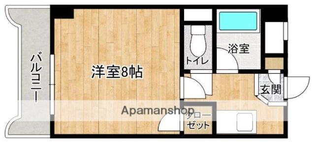 LANDCOMS片江(1K/4階)の間取り写真