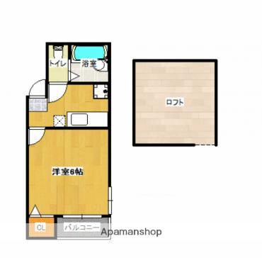 コンファートみかさ(1K/1階)の間取り写真