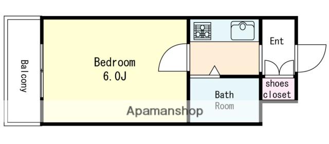 ロイヤルコンフォート大濠公園(ワンルーム/2階)の間取り写真
