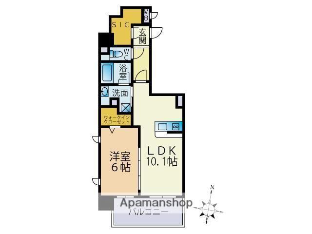 シェルメゾン(1LDK/9階)の間取り写真
