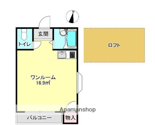センエイ新室見(ワンルーム/2階)の間取り写真