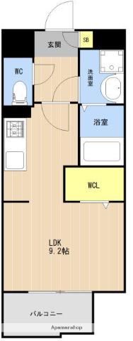 LIBTH高宮Ⅳ(ワンルーム/11階)の間取り写真