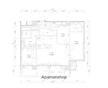 THE TEN GOOD 祖原Ⅱ(3LDK/3階)の間取り写真