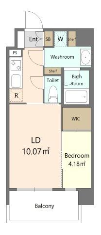 ALIVIS六本松(2K/2階)の間取り写真