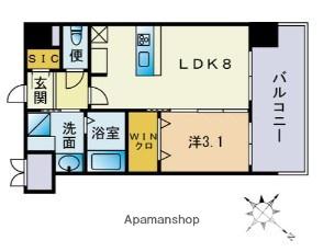アクシオン高宮駅前グラシア(1LDK/6階)の間取り写真