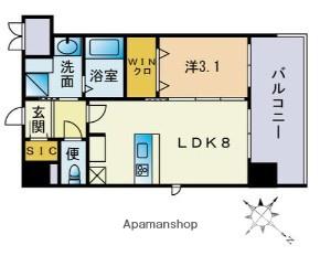 アクシオン高宮駅前グラシア(1LDK/6階)の間取り写真