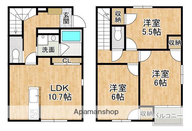 SOYO TERRACE 荒江(3LDK/1階)の間取り写真