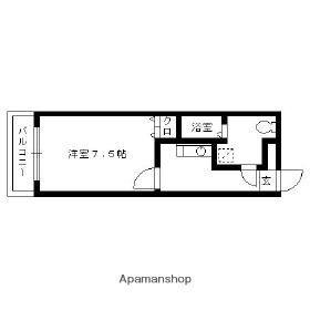 ハーモニーKハウス今宿駅前(1K/3階)の間取り写真