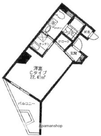 BLUESEAマンション(1K/2階)の間取り写真