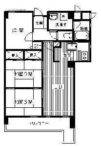 アーバンライフ桜坂(3LDK/6階)の間取り写真