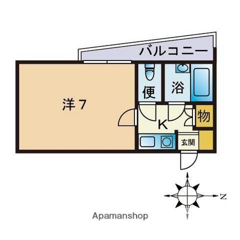 シャトレ21六本松(ワンルーム/2階)の間取り写真