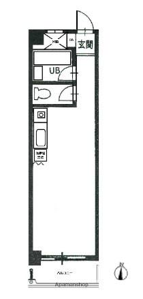 ロマネスク渡辺通南(ワンルーム/4階)の間取り写真