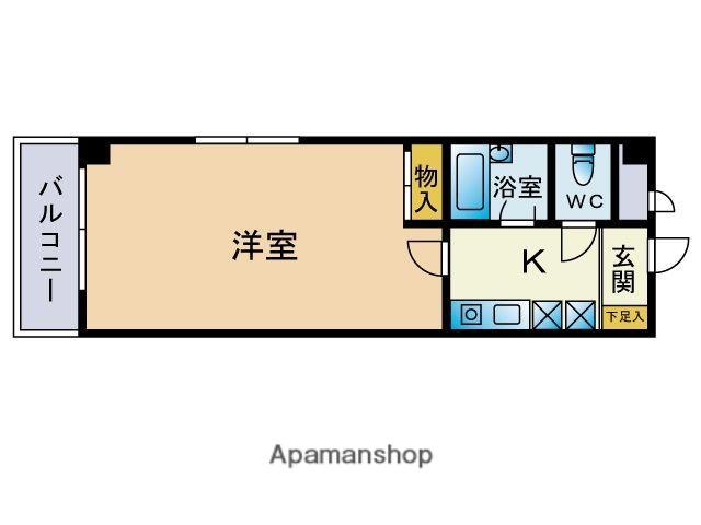 アクラス南天神(1K/2階)の間取り写真