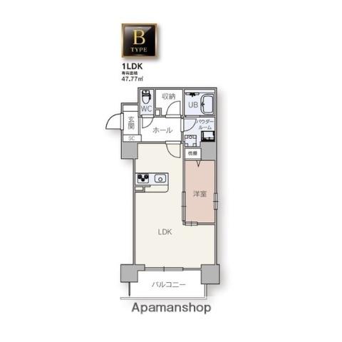 ときわビル(1LDK/6階)の間取り写真
