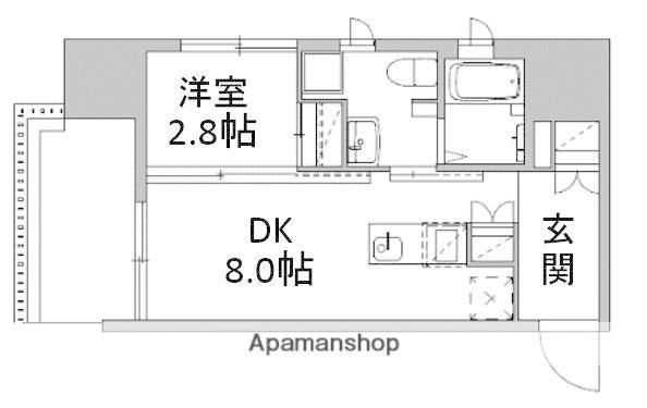 ANDON(1DK/12階)の間取り写真