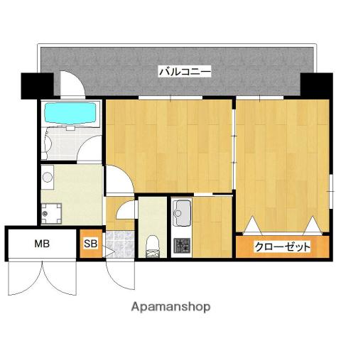 エンクレスト大手門3(2K/6階)の間取り写真