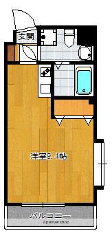 ローズモントフレア舞鶴(ワンルーム/10階)の間取り写真