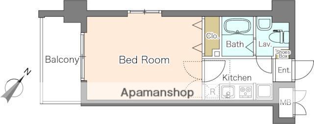アール六本松駅前(1K/6階)の間取り写真
