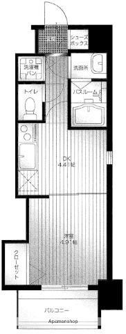 ローズモント・フレア博多(1DK/9階)の間取り写真
