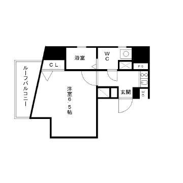 ソシアル天神(1K/3階)の間取り写真