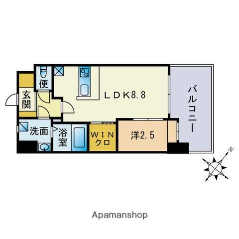 モントーレセントラルベイスタイル(1LDK/11階)の間取り写真