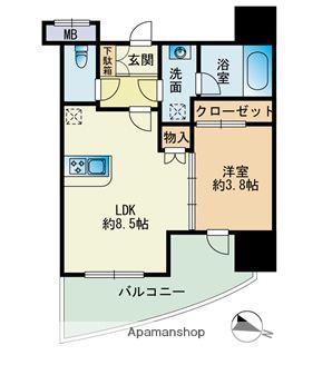 パークアクシス博多(1LDK/11階)の間取り写真