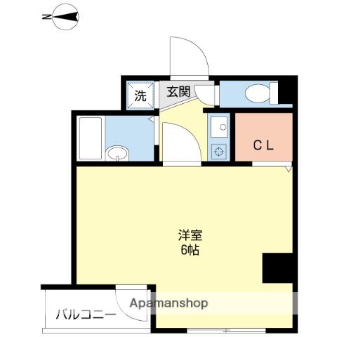 スタシオン大濠公園(1K/2階)の間取り写真