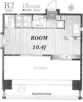 ローズモントフレア舞鶴(ワンルーム/12階)の間取り写真