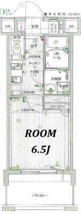 アレクサス ラ・ストラーダ(1K/10階)の間取り写真