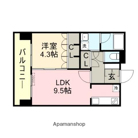 RJRプレシア博多駅前(1LDK/5階)の間取り写真