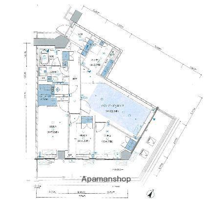 ザ・パークハウス福岡タワーズウエスト(3LDK/10階)の間取り写真