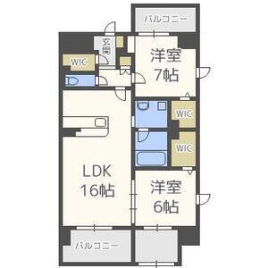 ラ・シルフィード博多駅南(2SLDK/3階)の間取り写真