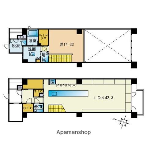 THE DOORS(1LDK/8階)の間取り写真