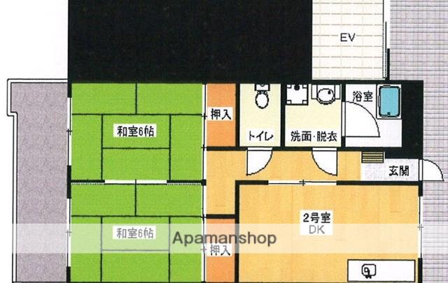 TSビル(2DK/7階)の間取り写真