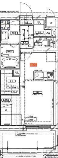 MODERN EIGHT高宮LIETO(1LDK/9階)の間取り写真