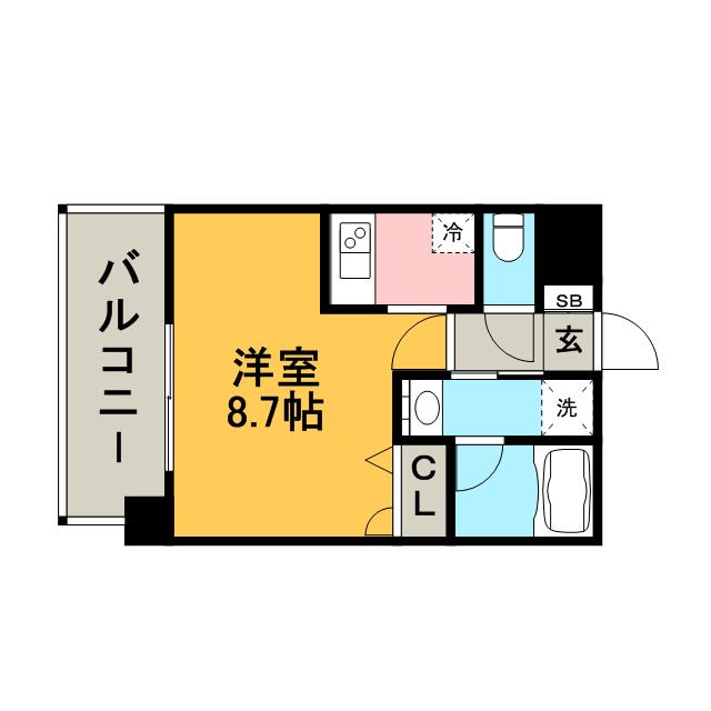 エンクレストNEO博多駅南(1K/10階)の間取り写真