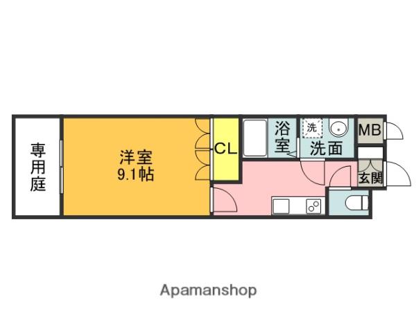 SOFIA L.ONE1(1K/1階)の間取り写真