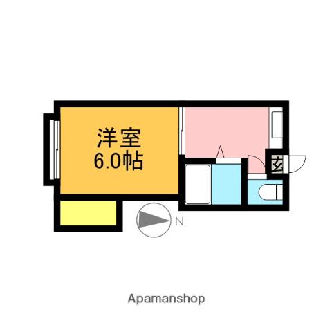 サクセスホワイト(1K/1階)の間取り写真