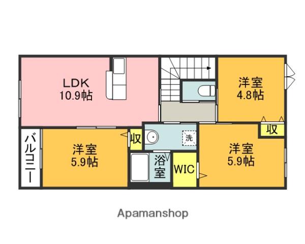 レガシーフィールド1(3LDK/2階)の間取り写真