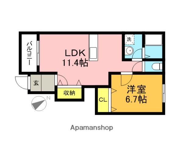 HOPE HOUSE1(1LDK/1階)の間取り写真