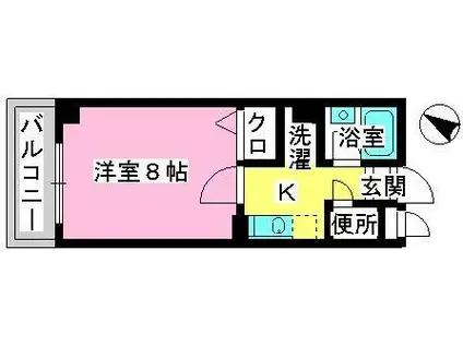 ジュネス井尻駅前(1K/4階)の間取り写真
