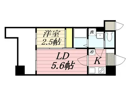 グランフォーレ箱崎ステーションプラザ(2K/4階)の間取り写真